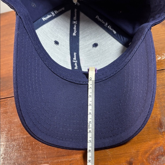 Psycho Bunny Dark Blue Cap Hat with Embroider Logo Man One Size Classic Fit - Picture 9 of 12